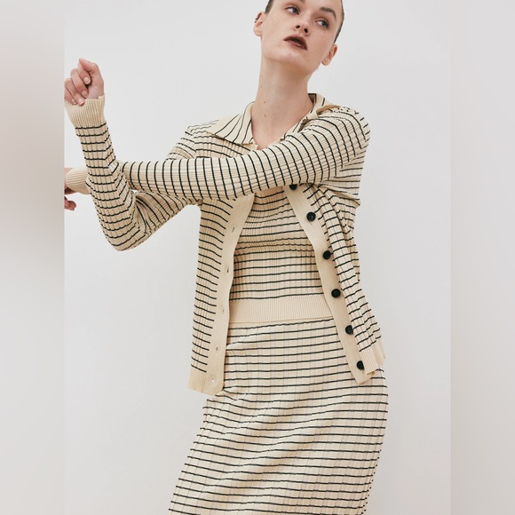 SOURCE UNKNOWN *SET* Three (3) Piece Set Parmesan Top, Cardigan & Skirt NWT - Picture 11 of 14